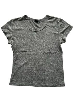 Brandy Melville Gray Short Sleeve T-Shirt - (Measures 19” PTP)